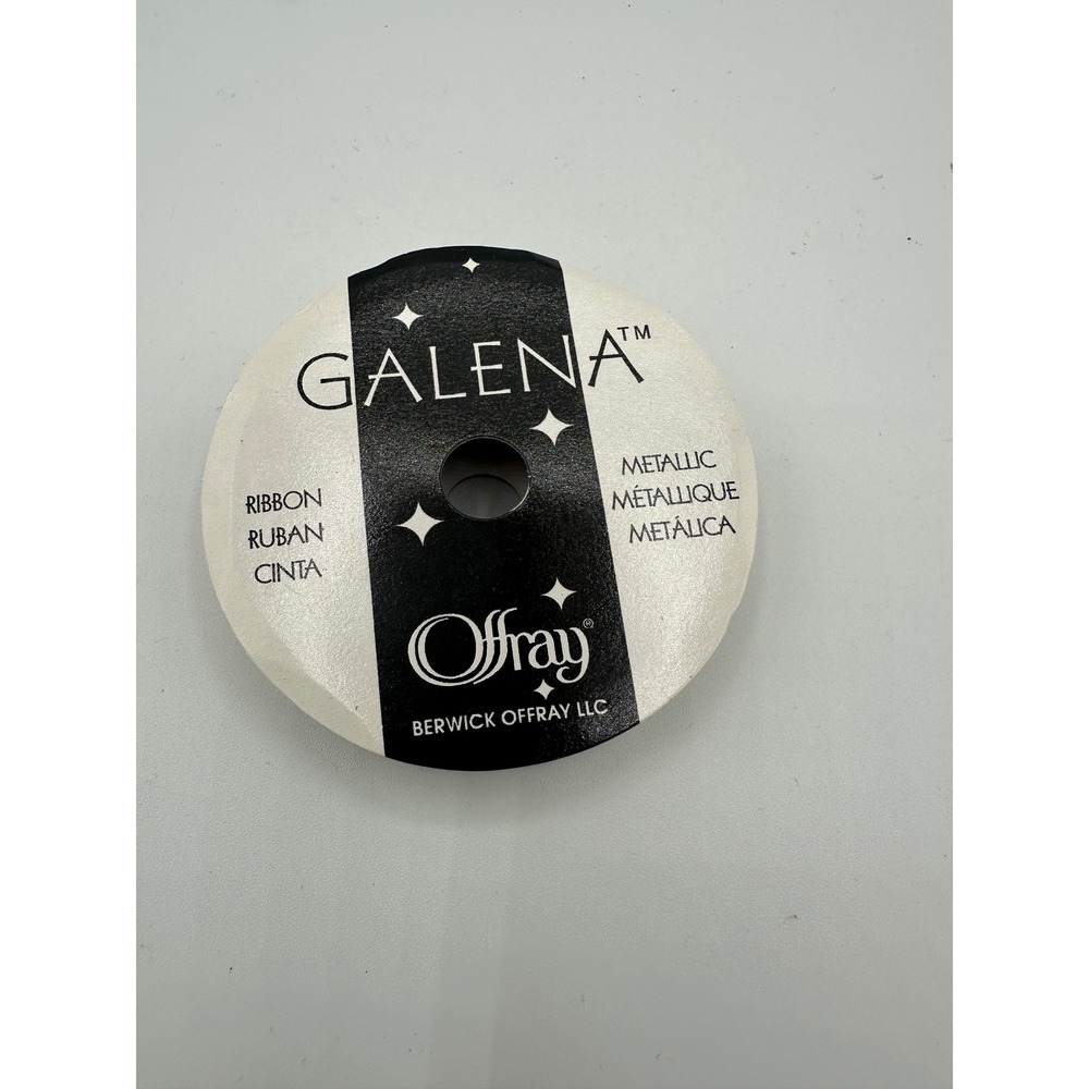 Offray Wired Galena Gold Ribbon 1/8 Inch x 7 Yards New Metallic Crafting AE 1146